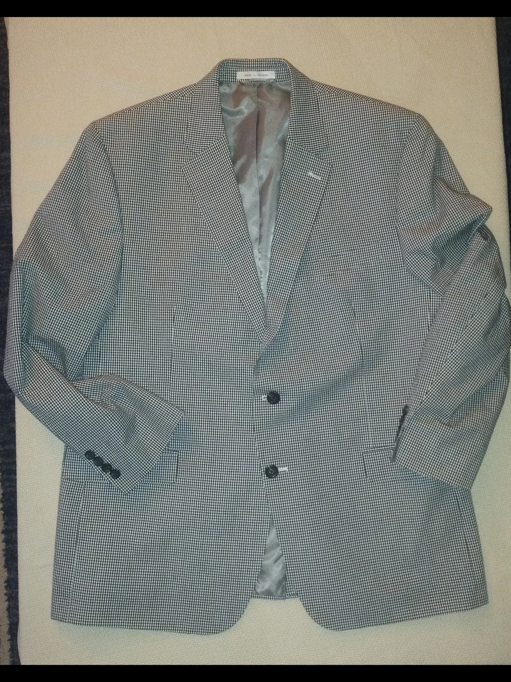 Chaps Size 46R Houndstooth Blazer Tailored Jacket